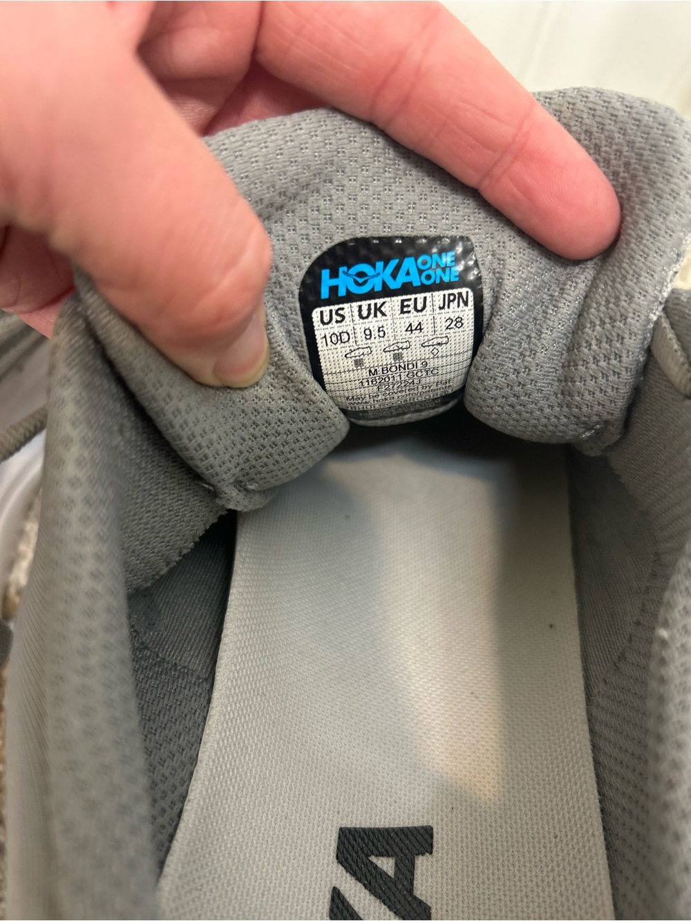Hoka men’s bondi 9 running athletic sneakers shoes sz. 10 workout gym comfort - Picture 6 of 7